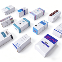 Boîte d'emballage en papier et étiquette pour peptides, logo personnalisé d'usine, logo holographique auto-adhésif pour boîte de peptides de 3 ml, 5 ml, 10 ml avec plateau