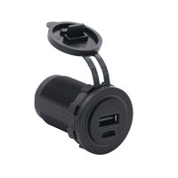 Pengisi Daya Mobil USB 12V Tipe C PD 45W QC3.0 Soket Pengisian Cepat Laptop Apple Dengan Indikator LED Biru
