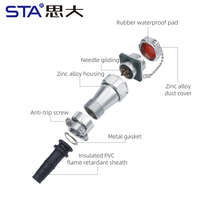 WY16 IP67 Wasserdichter Steckverbinder 2 3 4 5 6 7 8 9 10 Pin TE+ZM Reverse Aviation Plug Buchse Stecker Quadratischer Flanschanschluss