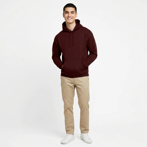 Sweat-shirts à capuche unisexes en coton 100% de haute qualité, couleurs personnalisées, surdimensionnés, lourds, broderie personnalisée - Product Image 1