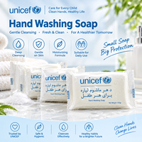 Savon solide aux herbes Unicef pour le lavage des mains, antiseptique, blanchissant la peau, 75% de matières grasses, hydratant, nettoyage en profondeur, 120gr
