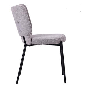 Hiện Đại Chất Lượng Cao Sang Trọng Màu Đen Trắng Ngà Nhà Bếp Nhà Hàng Taupe Màu Be Tuffted Nhung Ghế Ăn Cho Phòng Ăn - Product Image 3