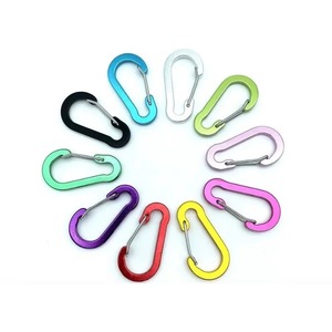 Printable 5# Colorful 5cm Gourd Shaped Aluminum Alloy Eco Friendly Portable Carabiners Branded Keychain Custom Logo