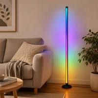 Lampe de sol WiFi RGB, lumière d'angle LED Symphony, commande à distance par application intelligente, DC 12V 7W, pour salle de jeux, salon, chambre à coucher, décoration de la maison