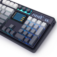104 inalámbrico al por mayor perilla de teclado mecánico teclado inalámbrico RGB grabado lateral intercambiable en caliente para dispositivos Android IOS Windows