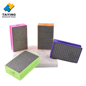 Tampon de <span class=keywords><strong>ponçage</strong></span> diamanté électroplaqué avec support, éponge de polissage manuel pour granit, marbre, verre, personnalisable OEM - Product Image 4