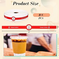 Autocollants adhésifs étanches anti-effraction pour la livraison de nourriture, café, lait, thé, vin, bougies – Scellés de sécurité en papier découpé personnalisable