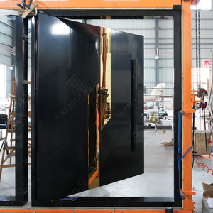 Grandsea Offre Spéciale <span class=keywords><strong>Maison</strong></span> Moderne Extérieur <span class=keywords><strong>Maison</strong></span> Porte D'entrée avec Poignée <span class=keywords><strong>Grande</strong></span> Porte D'entrée Personnalisée En Aluminium pour Villas - Product Image 1