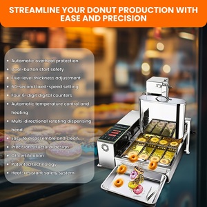 Vente chaude En Acier Inoxydable 2Kw Qualité Automatique Maker Haute Efficacité Économie De Travail Fry King Donut Machine Pour La Vente En Gros - Product Image 3