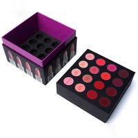 Coffret cadeau en papier spécial rigide vernis mat personnalisé emballage petite boîte de rouge à lèvres insérer une éponge en coton perlé plastification mate
