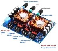 Amplificateur de puissance numérique 2.1 canaux Yxw Xh-A128 Tda7498e avec Bluetooth 160w*2+220w Haute performance