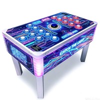 Table de jeu d'arcade à réaction rapide pour 2 joueurs, jeu de défi de frappe avec boutons lumineux face à face, machine de jeu de carnaval pour la location d'événements