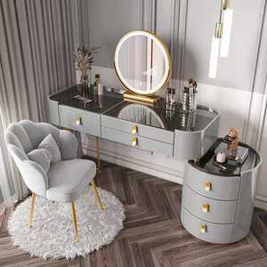 Muebles de Dormitorio Inteligentes, Modernos y Sencillos, Mesa de Maquillaje Multifuncional Estilo Princesa con Gabinete Lateral y Espejo Inteligente - Product Image 5
