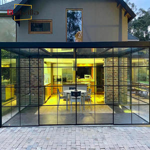 เรือนกระจกในสวนห้องกันแดดพร้อมหลังคาแบนอลูมิเนียมกันน้ำกันเสียงกันเสียงกันลมแก้วกลวงห้องกันพายุเฮอริเคน - Product Image 1