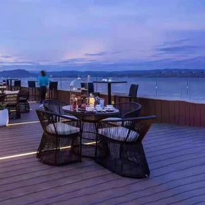 Fabrik anpassen wasserdichte Esszimmers tühle und Tische Outdoor Aluminium rahmen Patio Garden Dining Hote Schwimmbad Rattan Stuhl - Product Image 2