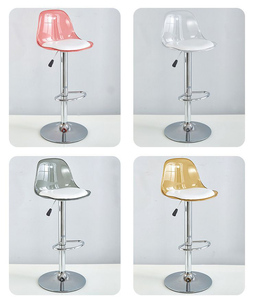 Chaises de <span class=keywords><strong>bar</strong></span> modernes réglables en acier, tabourets hauts pour <span class=keywords><strong>bar</strong></span> à domicile et usage hôtelier avec fonction pivotante et design écologique - Product Image 4