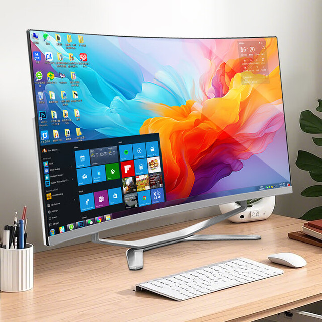 Set 24" All-in-One Desktop Computer Core I5/i7/i9 Monoblock Barebone PC AIO 16GB DDR4 1TB SSD Graphics Card Touch AIO Computers