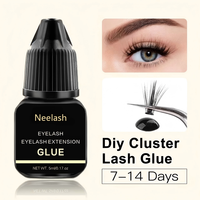 Colle adhésive pour cils DIY CLUSTER LASHES 5ml noire, résistante à l'eau, séchage rapide, sans alcool, sans latex, pour cils, marque privée