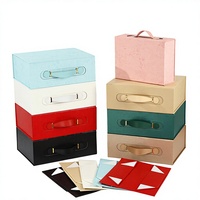 Boîte pliante rigide réutilisable écologique personnalisée en papier recyclé avec fermeture magnétique pour souvenirs, bijoux, cadeaux