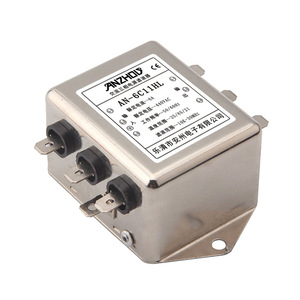 Filtro EMI Trifásico Anzhou 440V AC 6A, Módulo de Filtro de Línea de Alimentación de Modo Común - Product Image 1