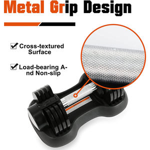 <span class=keywords><strong>Haltères</strong></span> réglables de qualité professionnelle de 11 kg (25 lb) avec poignée antidérapante pour la <span class=keywords><strong>musculation</strong></span> avancée - Product Image 4