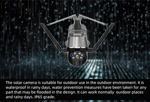 Tùy Chỉnh Ngụy Trang Màu Điện Năng Thấp 4MP Sim Thẻ LTE 4G Ngoài Trời CCTV Giám Sát IP Năng Lượng Mặt Trời Không Dây PTZ 4G Máy Ảnh An Ninh - Product Image 2