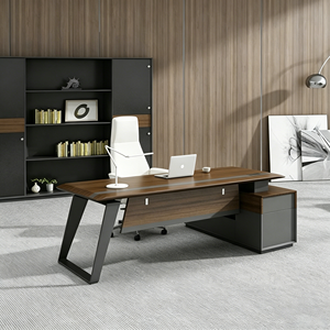 Modern Executive Office Desk Luxury CEO Office <strong>Table</strong> with Drawers Storage Cabinet Home Office Furniture Wooden Manager Desk - Product Image 3