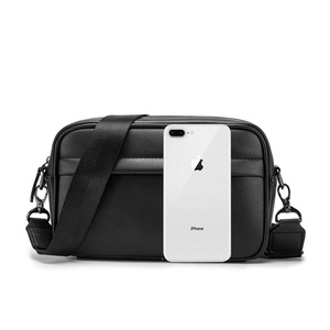 <span class=keywords><strong>Bandolera</strong></span> de hombro de cuero con logotipo personalizado para <span class=keywords><strong>hombre</strong></span>, bolso cruzado de moda resistente al agua - Product Image 6