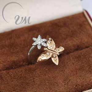 Anillo Moderno de Aleación de Cobalto-Cromo Chapado en Oro de 18K de UM Jewelry, Venta al por Mayor para Uso Diario Unisex/Hombres/Mujeres, Regalo de Aniversario Informal - Product Image 1