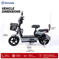 Vélo électrique urbain 48V, panier avant, siège double confortable, service personnalisé OEM et ODM