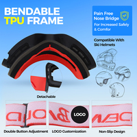 Masque de ski ultra-léger sans monture, tendance, protection UV400, verres anti-buée, sangle réglable, protection UV sportive