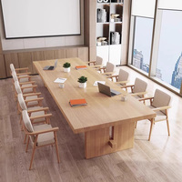 Meubles de bureau, bureau en bois, bureau de bureau moderne, table de réunion, table de conférence et ensemble de chaises, table de salle de conférence