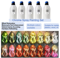 Kit de pulvérisation chrome super brillant - pour roues, motos et pièces de voitures classiques, finition durable résistante au décapage.