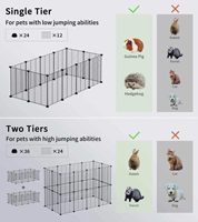 Parc pliable pour animaux de compagnie, clôture métallique, chenil, maison d'entraînement, chiot, chaton, espace, fournitures pour lapins, cochon d'inde, bricolage