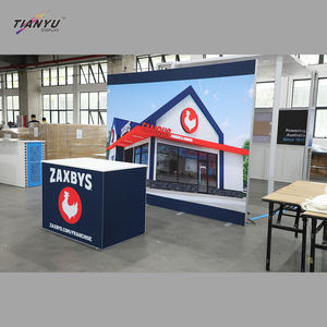 Expositor publicitario tipo pop-up con soporte de mesa de tela, distribución de energía para escenario, <span class=keywords><strong>menú</strong></span>, caja de luz LED, letrero - Product Image 4