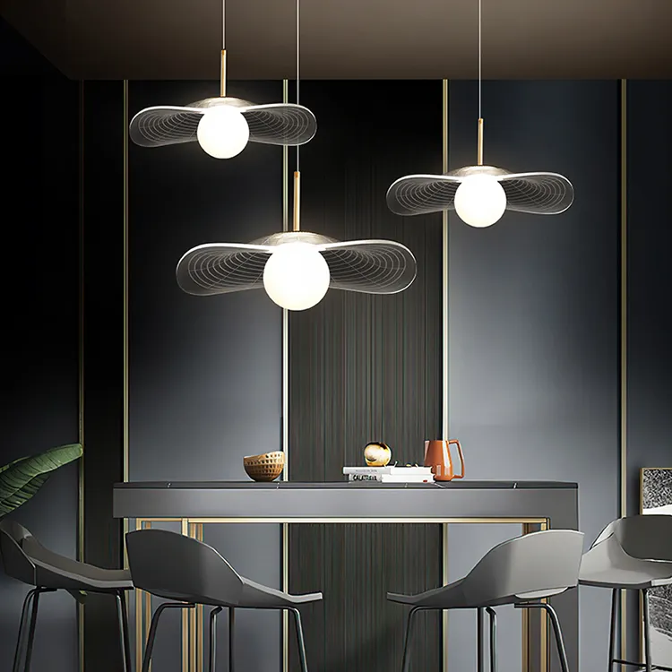 Lustre LED suspendu en acrylique oeux, design nordique moderne, éclairage d'intérieur, luminaire décoratif de plafond, idéal pour une maison ou un Restaurant