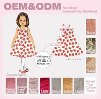 Robe d'été sans manches pour filles, imprimé pastèque, smockée, légère, pour la plage, pour enfants