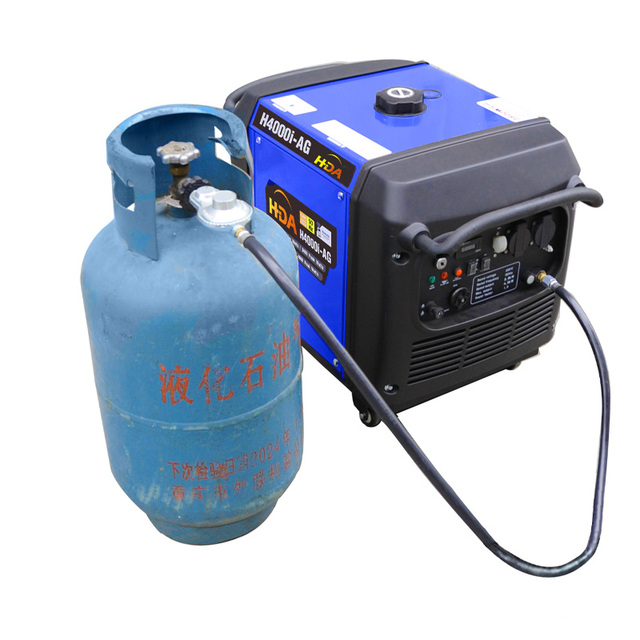 4Kw Silent Dual-fuel LPG/LNG Gasoline Natural Gas Biogas Propane Power Electric Silent Inverter Generator for Home Use H4000i-AG