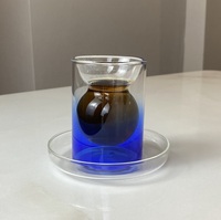 Ensemble de tasses à thé transparentes de style moyen-oriental fabriquées en Chine pour le thé à la menthe et les boissons