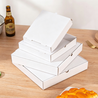 Boîte à pizza écologique sur mesure, impression à la demande, taille personnalisée et logo de l'entreprise, emballage à emporter recyclable en kraft avec revêtement UV