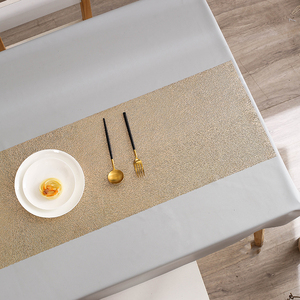 Gold <strong>Glitter</strong> <strong>Table</strong> <strong>Runner</strong> Resistant Non-slip <strong>Table</strong> Cloth with Tassels for Wedding Party Dinning <strong>Table</strong> - Product Image 2
