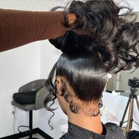 Pelucas delanteras de encaje 360, pelucas rectas de cabello humano HD transparente 360, pelucas de encaje completo para mujeres prearrancadas con cabello de bebé de alta densidad