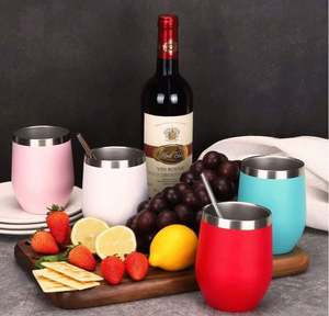 Design 12oz Food Grade 18/8 Stainless Steel Vacuum Insulated Double Wall Egg Shape Mug Water Coffee Wine Tumbler - Product Image 6