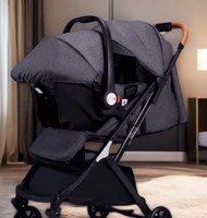 Poussette légère et multifonctionnelle pour bébé, poussette et siège de voiture confortables pour nouveau-né.
