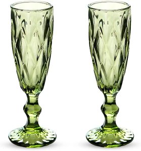 Copas de Champán Vintage con Patrones de Diamantes, <span class=keywords><strong>Precio</strong></span> de Fábrica, Copas de <span class=keywords><strong>Vino</strong></span> de Cristal de 5 oz, Colores Creativos, Copas Vintage de Colores - Product Image 1