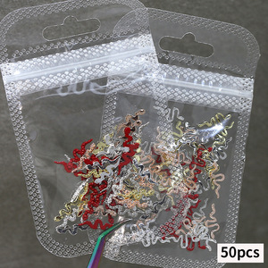 Adornos Metálicos 3D para Uñas con Forma de Serpiente, en Rojo, Dorado y Plateado, de Lujo, No Tóxicos, con Parte Posterior Plana, para Decoración de Uñas DIY - Product Image 5