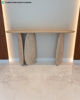 YDSTONE Table console en pierre de comptoir en marbre naturel personnalisé Table d'entrée Pierre de marbre