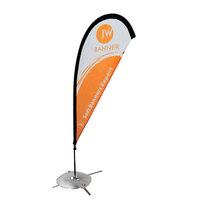 Promotion impression personnalisée larme drapeau bannière Sports de plein air impression numérique Polyester personnalisé Flex bannière support