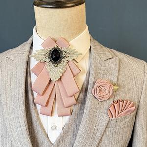 ชุดผ้าพันคอผูกโบว์ ผ้าเช็ดหน้า และผ้าพันคอสี่เหลี่ยมสำหรับผู้ชายสไตล์อังกฤษ เห<span class=keywords><strong>มา</strong></span>ะสำหรับงานแต่งงาน การแสดง งานเลี้ยงเจ้าบ่าว พร้อมดอกไม้ประดับปกเสื้อและเนคไท อุปกรณ์เสริมสำหรับผู้ชาย - Product Image 3