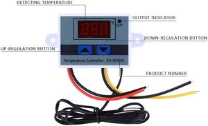 ตัวควบคุมอุณหภูมิแบบดิจิตอล 24V AC110-220V USB ABS พร้อมรองรับ OEM สำหรับตู้ฟักไข่ ช่วงอุณหภูมิ -50C~110C มาตรฐาน IP56 - Product Image 4